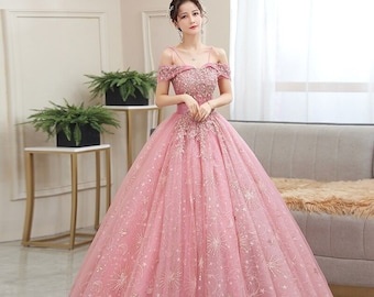evening gown pink