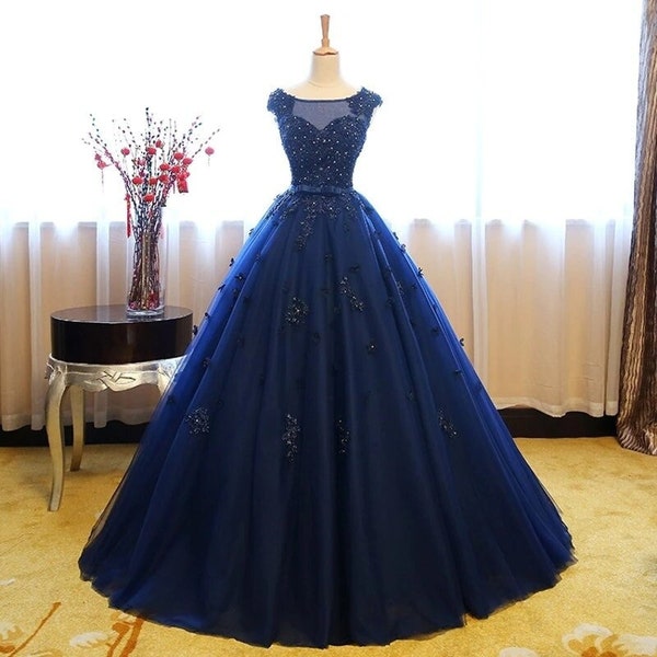 Blue Prom Dress - Etsy