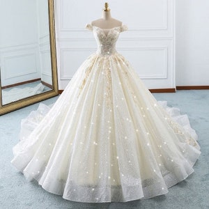Beautiful Prom Dress Light Cream Quinceanera Dress Princess Ball