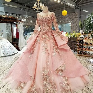 Beautiful Prom Dress Wedding Dresses Factory With Lace Sleeves