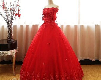 Beautiful Prom Dress New Stock Half Sleeves Red Ball Gown - Etsy Finland Beautiful Prom Dress New Stock Half Sleeves Red Ball Gown - Etsy Finland