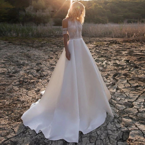 Beautiful Wedding Dress off the Shoulder Vintage Boho Wedding