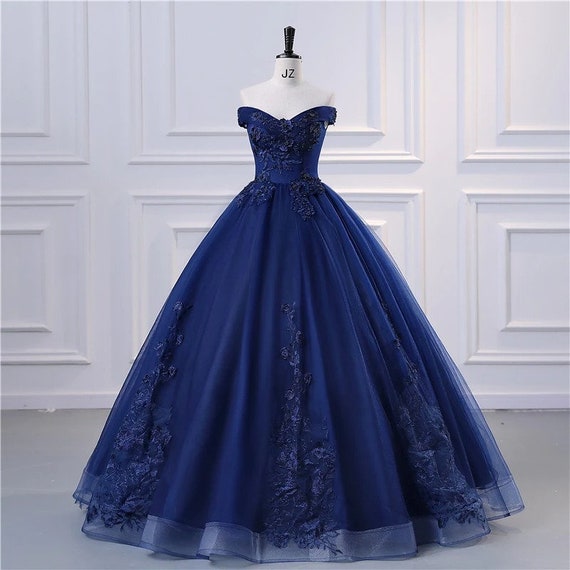 navy blue quinceanera dresses