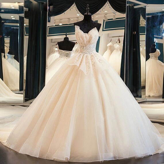 Beautiful Wedding Dress New Arrivals Shiny Gorgeous Ball Gown