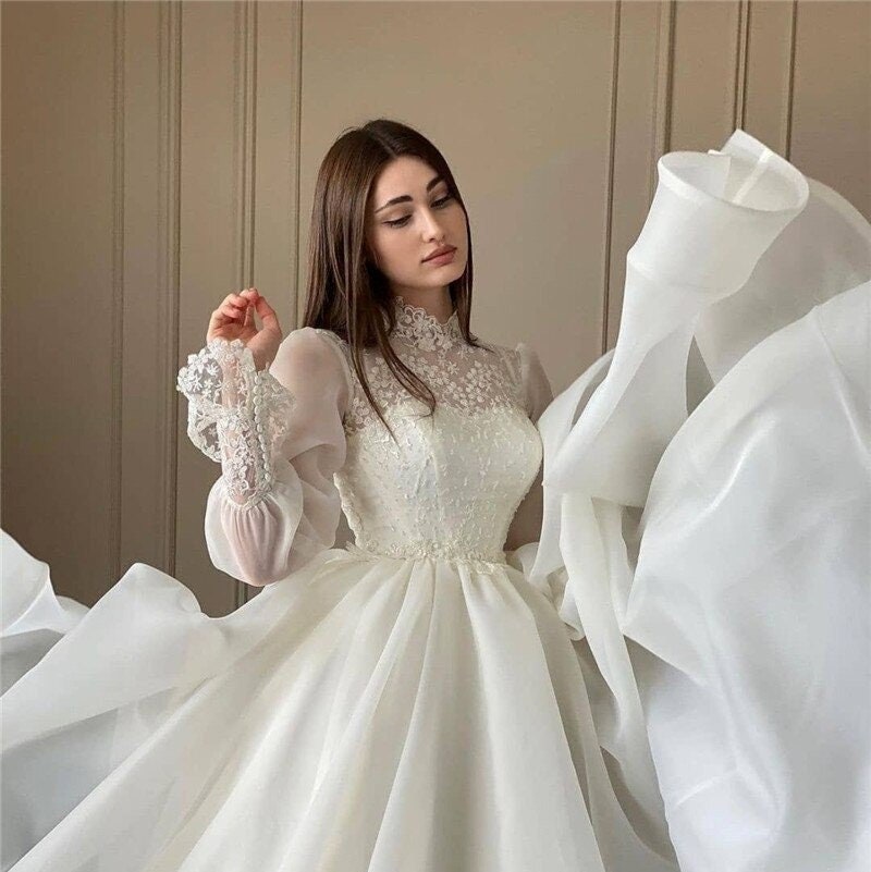 Decent gowns shop with sleeves