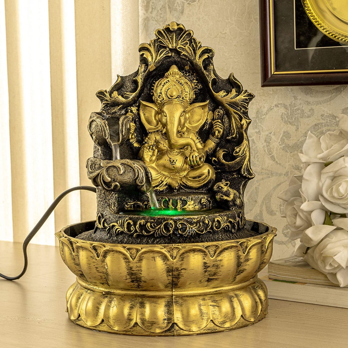 Ganesha Statue Decorative Water Fountains for Living Room Etsy