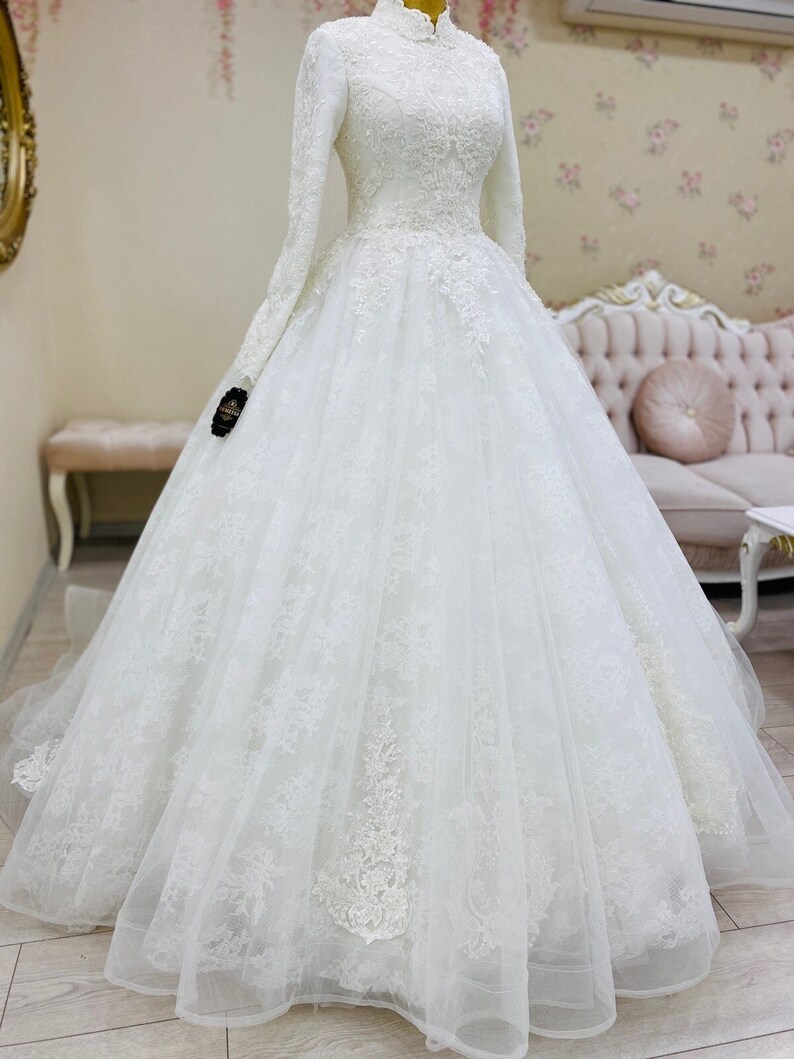 Beautiful Prom Dress Luxury Ball Gown Muslim Wedding Dress - Etsy