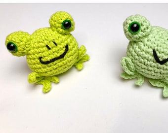 Patrón de crochet para amigurumi de rana: Ranita de juguete (descarga digital)