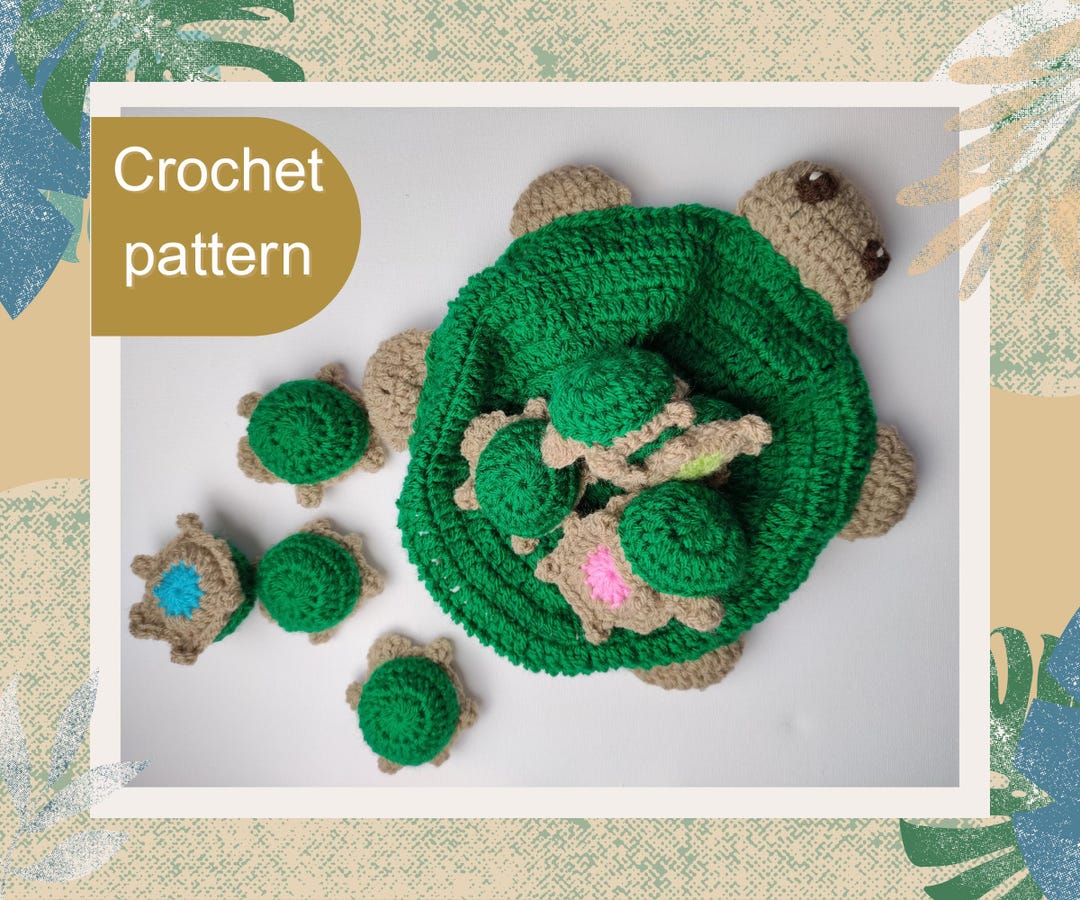 Turtle Memory Game Crochet Pattern With Video Tutorial (PDF Pattern) - Etsy