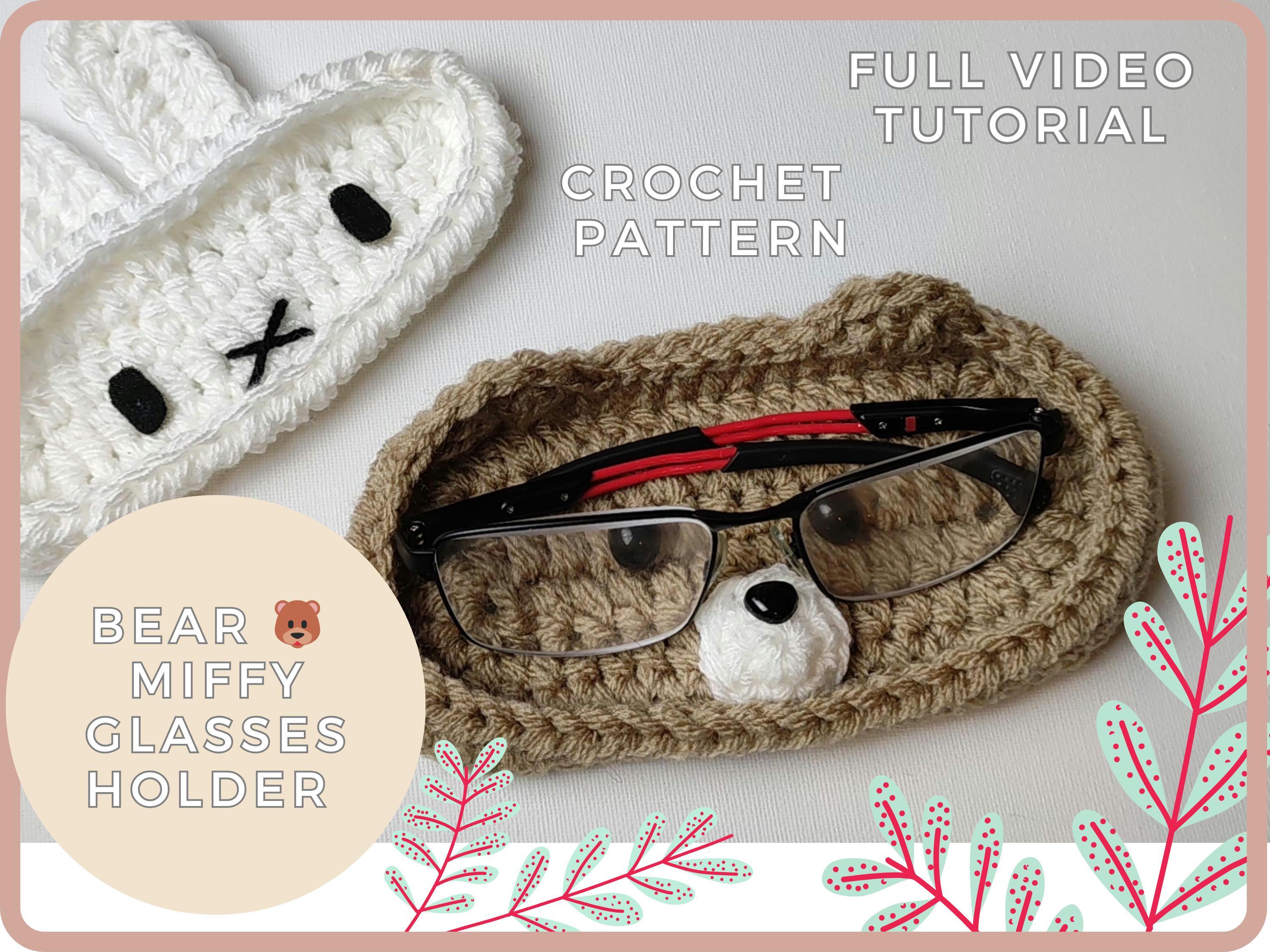 Bear and Miffy Glasses Holder Crochet Pattern