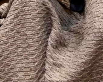 Easy Crochet Throw Pattern: quick crochet bulky blanket (PDF Pattern + Video Tutorial)