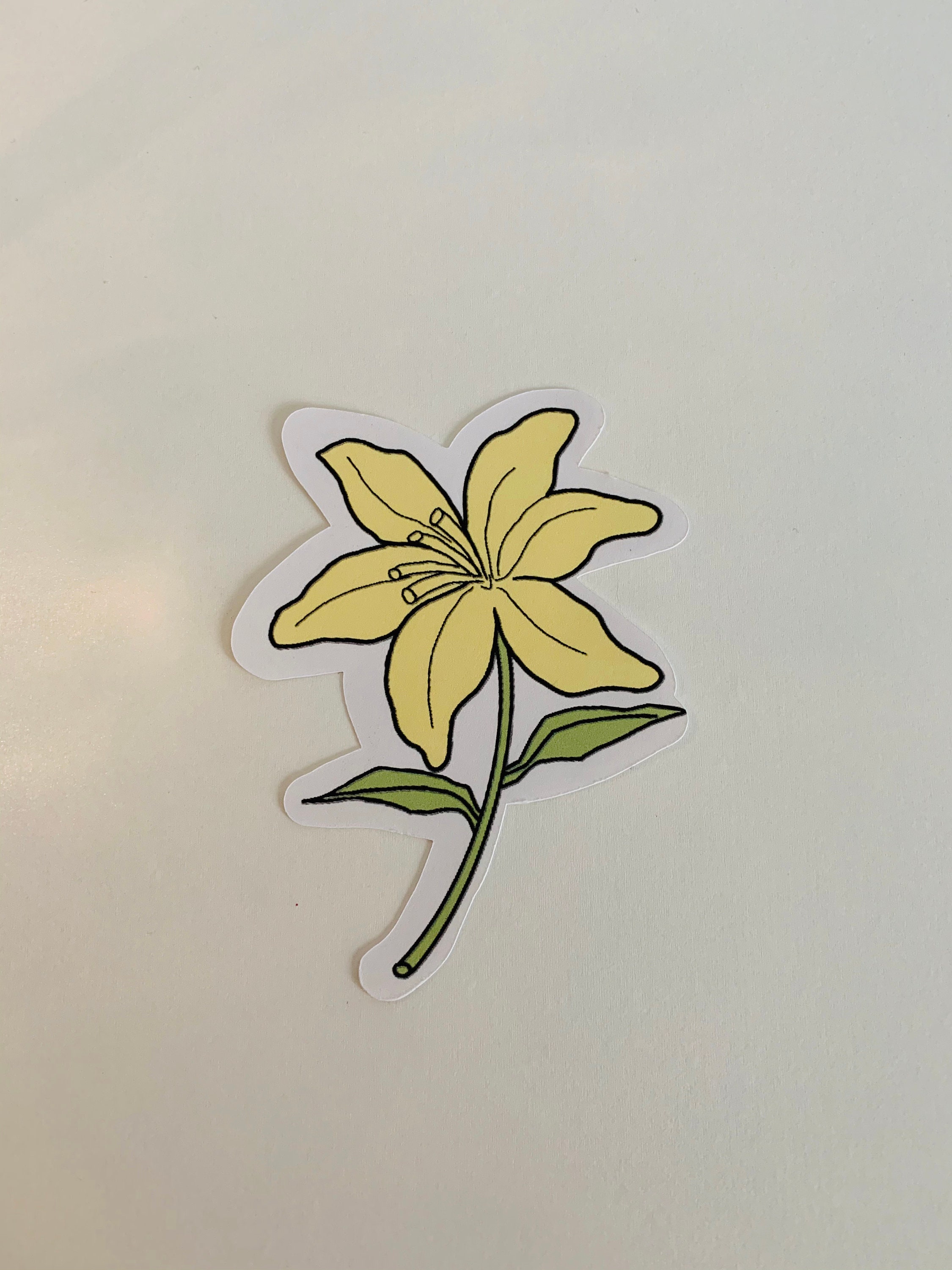 Lily Flower Sticker Etsy
