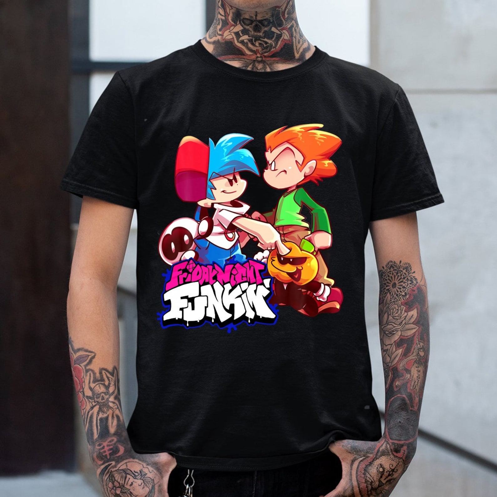 Friday Night Funkin Tshirt Fnf Shirt Friday Night Funkin Etsy