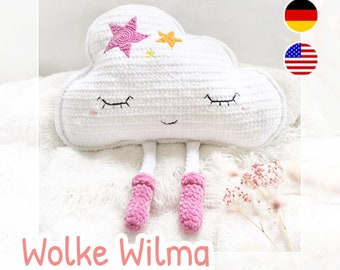 Wolk Wilma haakpatroon, wolkenkussen, amigurumi, pdf