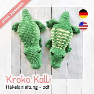 Crocodile calli crochet pattern in chenille - Amigurumi without sewing, pdf