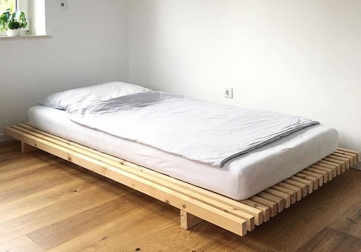 Collapsible wooden bed frame best sale