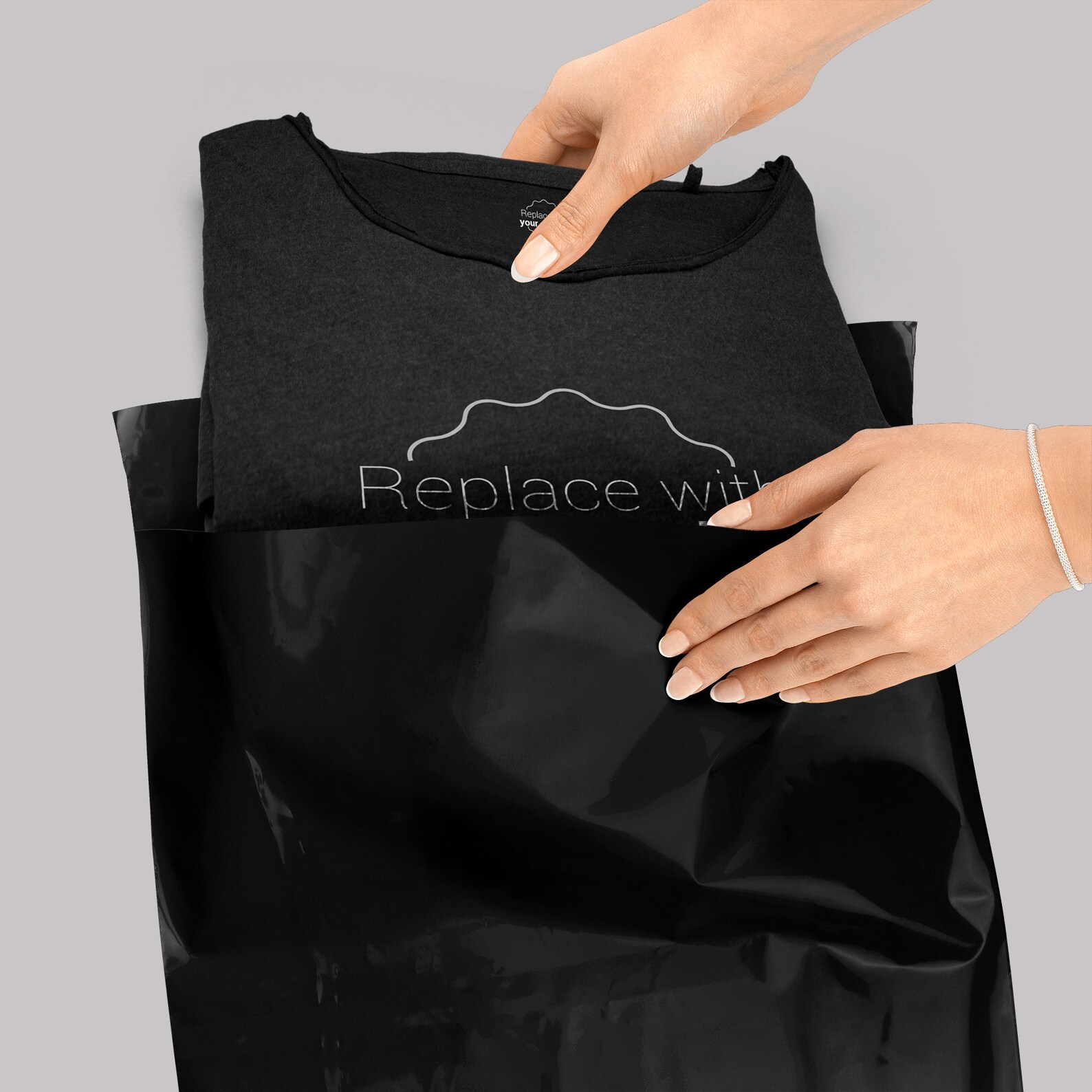 Customize Your LOGO Black Poly Mailing Bag Custom Polymailer Etsy