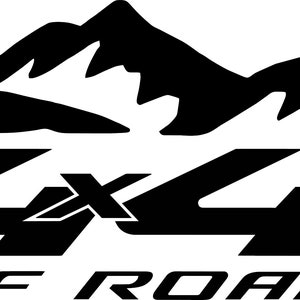 GMC Chevrolet Silverado Colorado Sierra Mountain Scape 1 color, 2 decals. 5 designs to choose. AT4 trail boss SUV Truck 1 pair each side