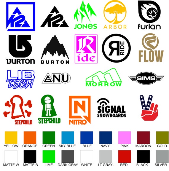 voormalig been Voorkeur 4 Snowboard Decals Your Favorite Brands. 4 Decals Incuded: 2 - Etsy