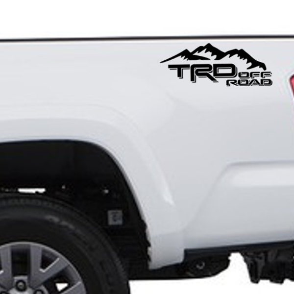 Toyota TRD Limited Mountain Scape 1 color, 2 decals. 4 designs to choose from. Tacoma Tundra 4Runner FJ SUV Truck bedside 1 pair each side