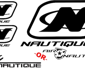 Ski Nautique Boat Vinyl Decal Sticker – Various Colors, Self-Adhesive Waterproof