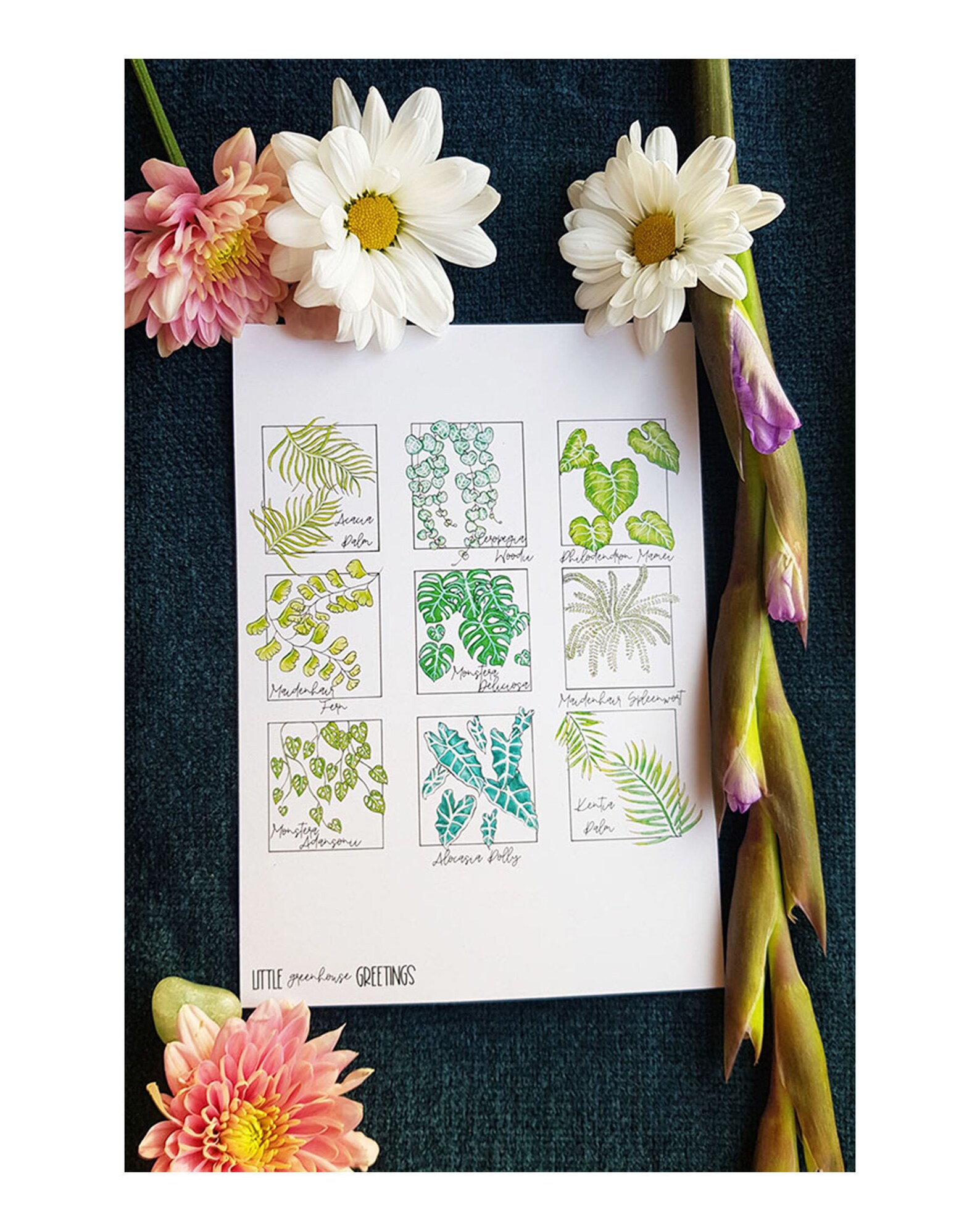 Botanische bladeren Print A5 Origineel printontwerp Etsy Nederland