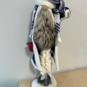 Handmade Christmas Gnome, 20” Scandinavian Gnome Decor, Cozy Winter Gnome with Beard, Christmas Holiday Decoration
