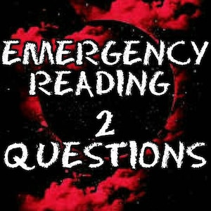 May include: A black and red graphic with the text "Emergency Reading 2 Questions" in white.