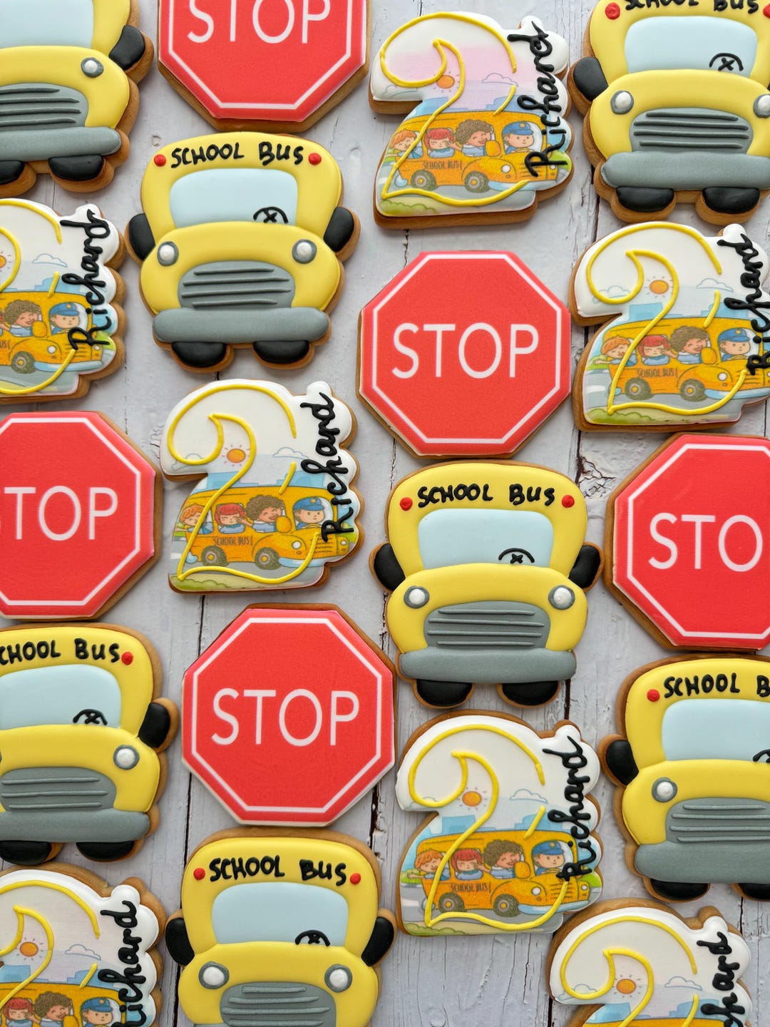 School Bus Birthday Cookies: School Theme Party Favors - Etsy