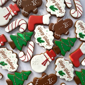 Happy Holidays gingerbread cookies