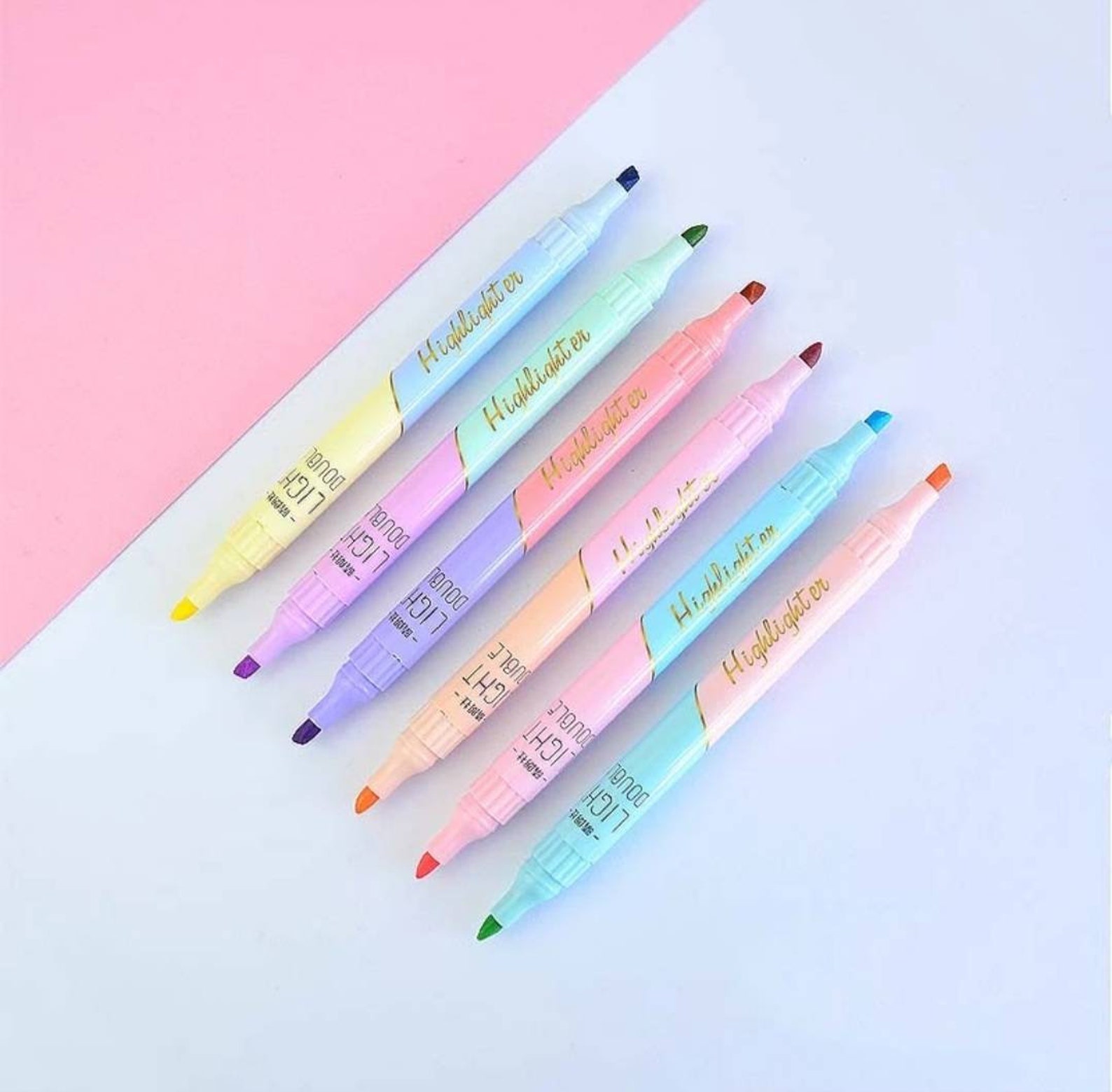 DualSided Pastel Highlighter Set Etsy