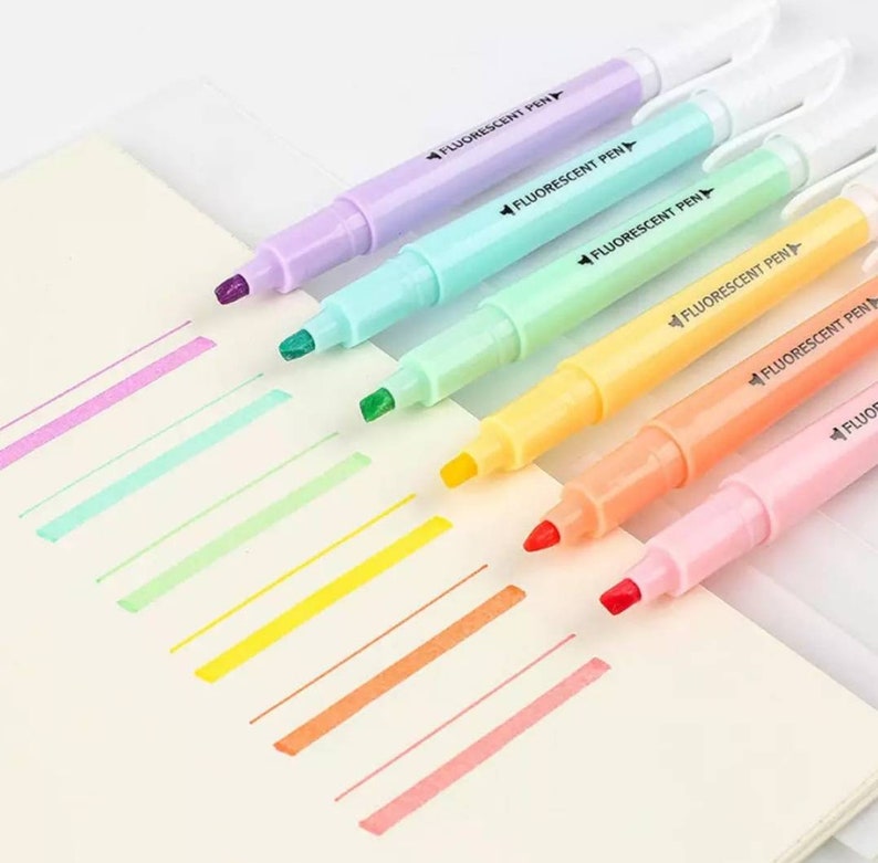 Pastel Highlighter Set Etsy