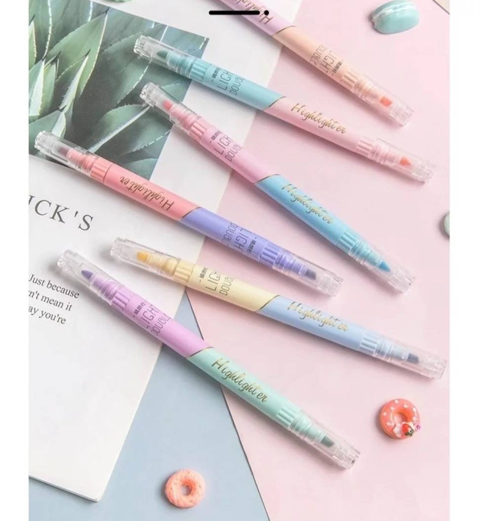 DualSided Pastel Highlighter Set Etsy