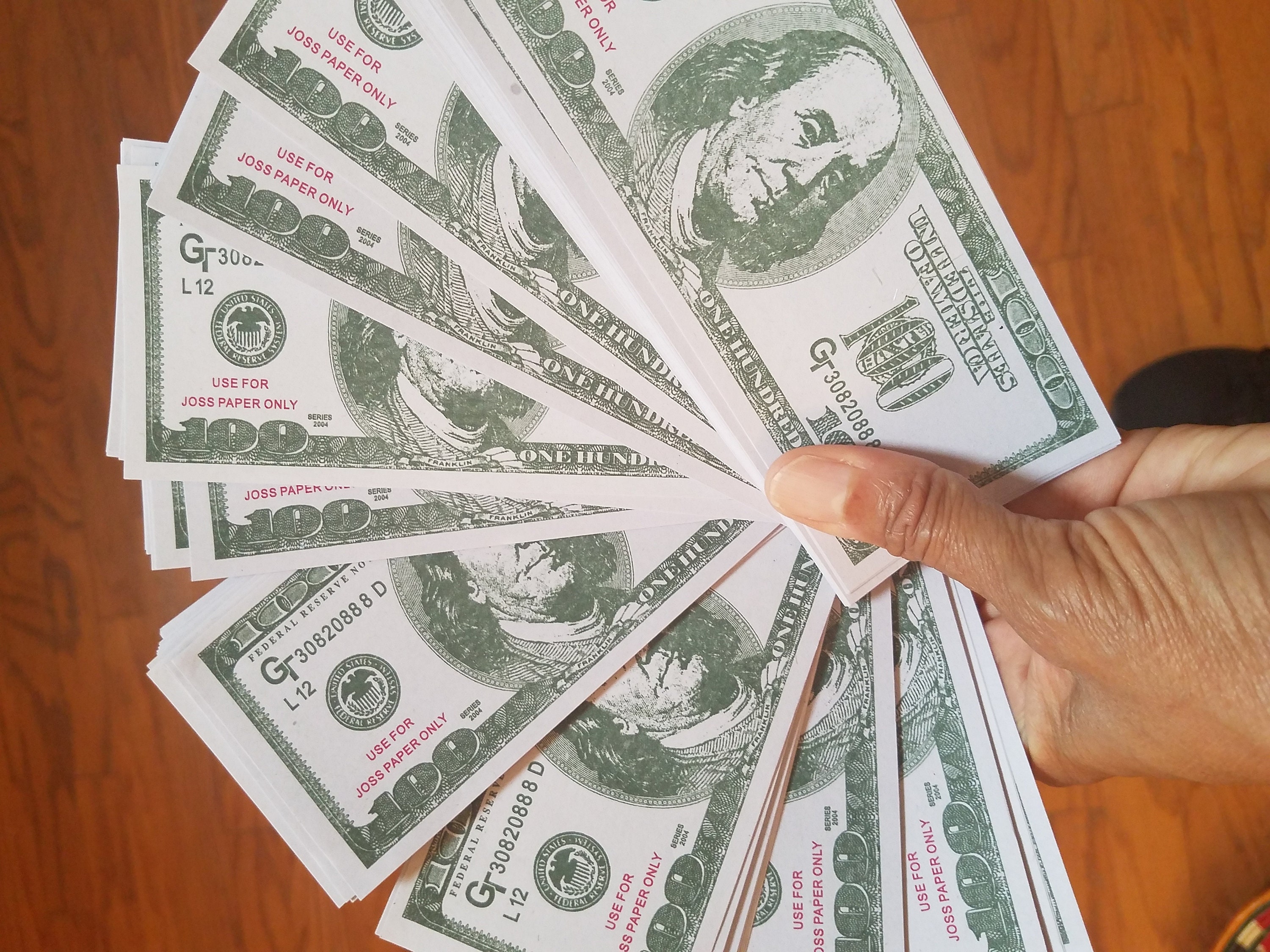 70 PC. Joss Paper Ancestor Money Spirit Money Etsy