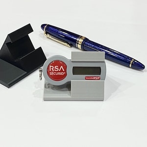 RSA SecurID Token Desktop Stand - Angled Authenticator Holder for Easy Reading
