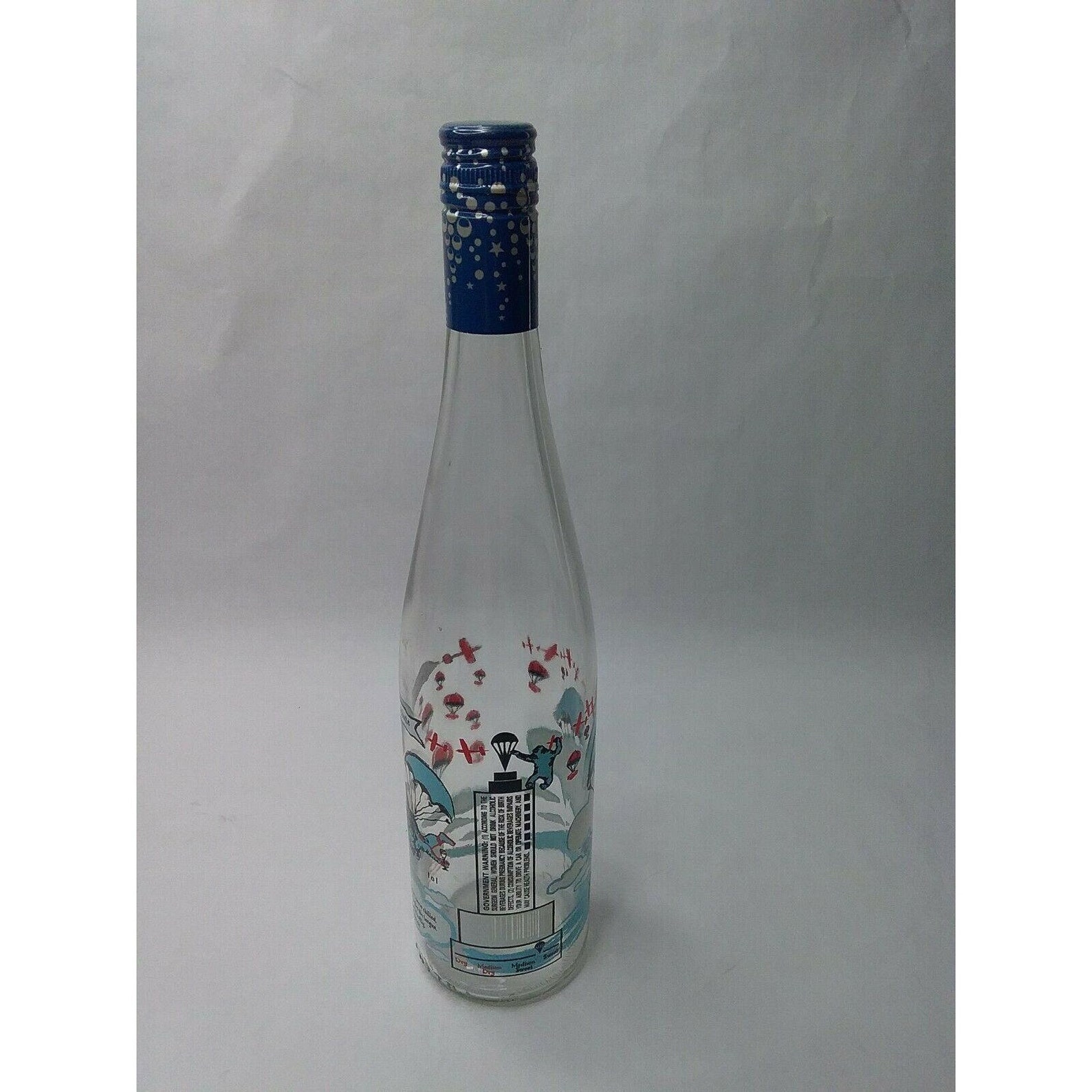 EMPTY Blue Parachute Table Wine Bottle Crafts Decor Airplane - Etsy