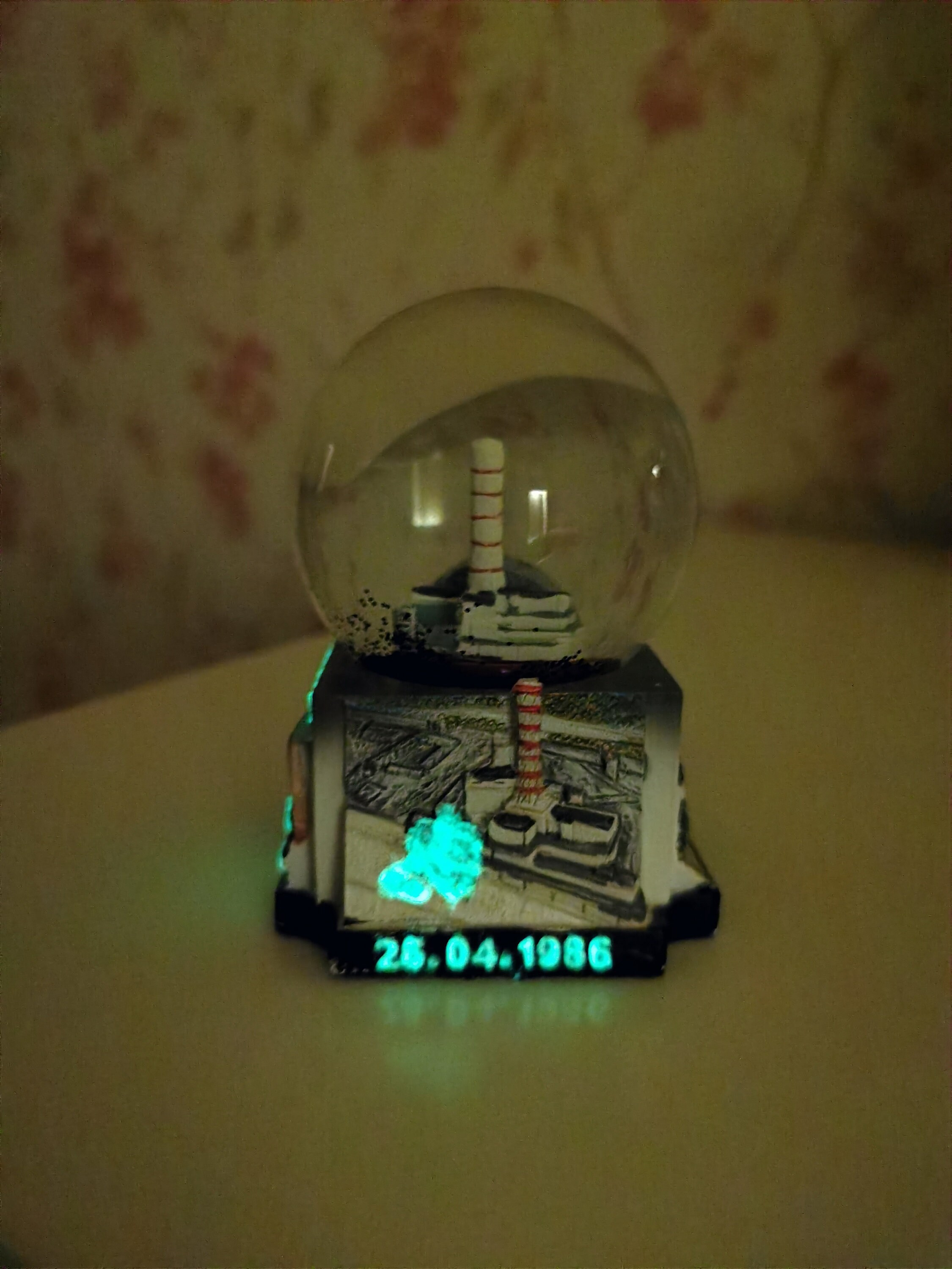 Glowing Chernobyl Snow Globe Pripyat Nuclear Reactor Etsy