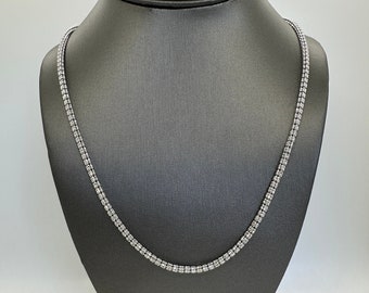 14K Ice Chain White Gold, Diamond-Cut Ice Link Chain, 14K Fancy Link Chain