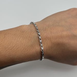 Platinum Bracelet for Women, Diamond Cut Link Platinum Bracelet, Unique Link Platinum Bracelet, PT 9995 Bracelet, Specialty Link Bracelet