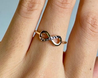 14K Infinity ring, Love Ring, Promise Ring, Love Always Band, Symbol of Forever, Valentine’s Day Gift, Anniversary Gift, Gift for Her