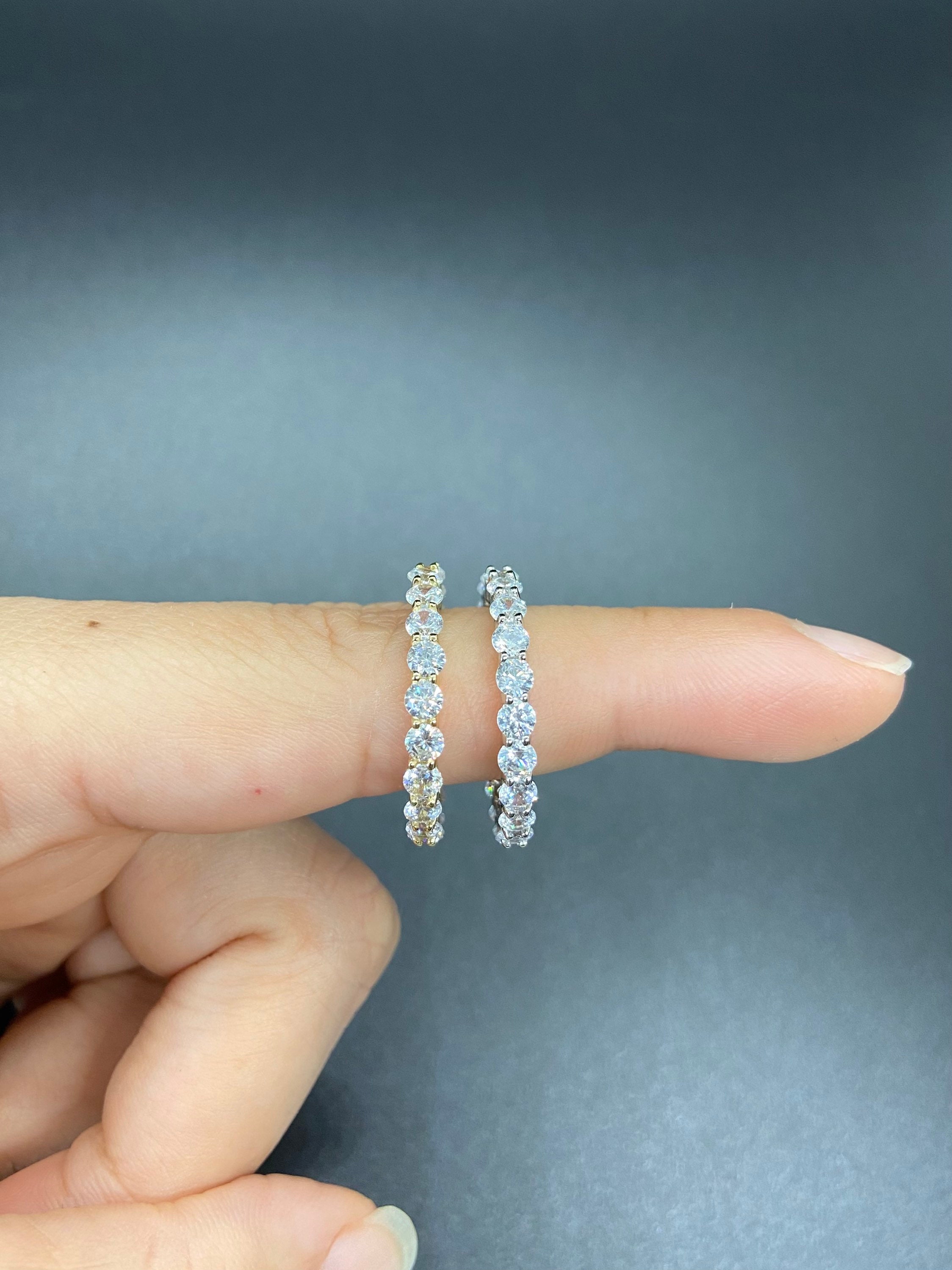 Janefashions 3MM Eternity CZ Ring Guard – .925 Sterling Silver Wedding Band, Sizes 2.5-15 S9436