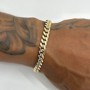 14K Yellow Gold Miami Cuban Bracelet (6.5-6.7mm)
