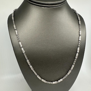 Fancy Platinum Chain, Cylinder Link Platinum Chain, Pure Platinum Chain, Unique Link Necklace, Bold for Chain for Men or Women, Jewelry Gift