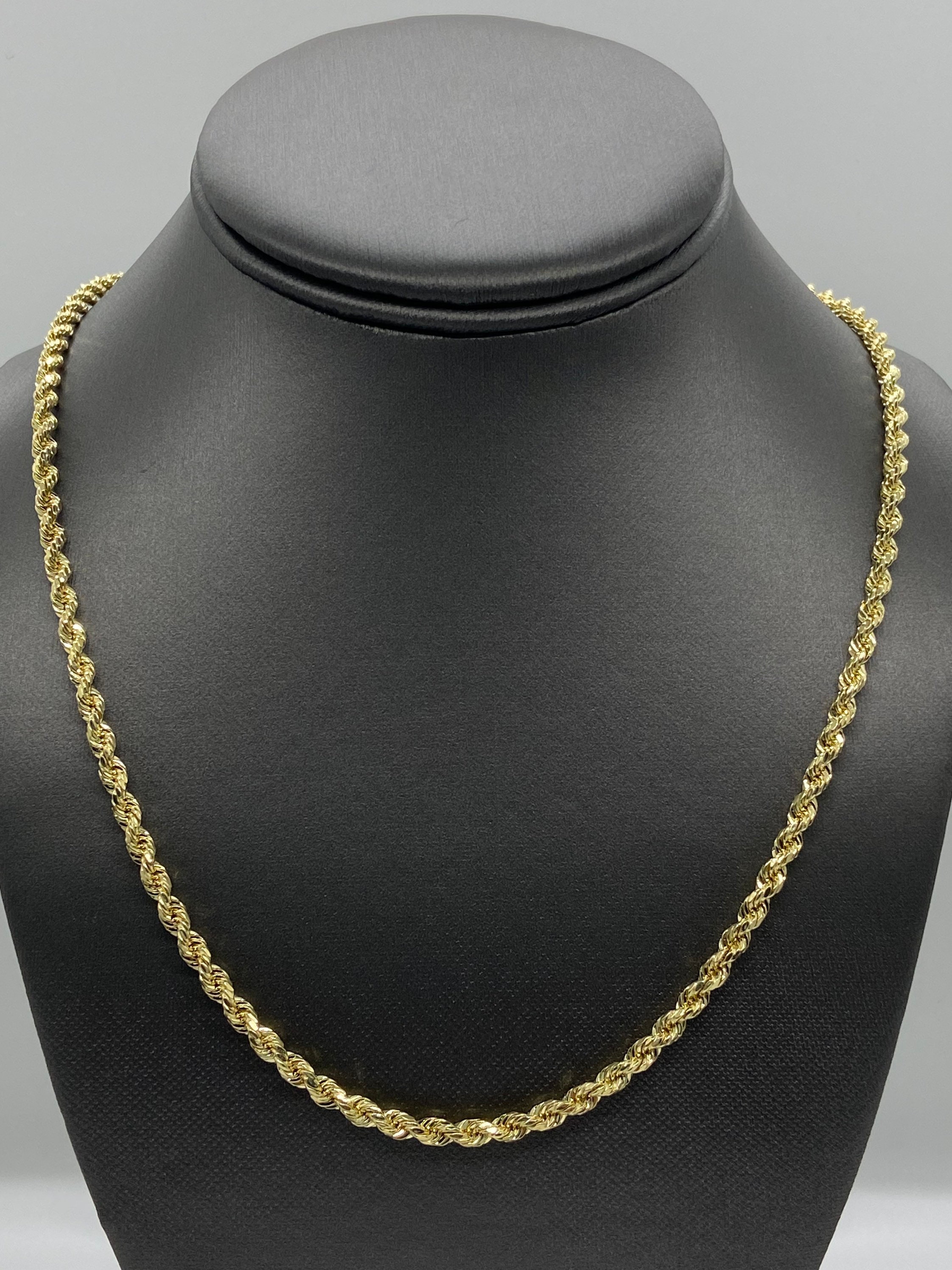 3.5 mm 14k gold rope chain best sale