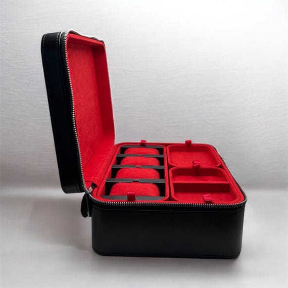 Jewelry & Watch Case Travel Case, Deluxe Jewelry Case, Large Watch and Jewelry Case, Gift for Jewelry Collector, Gift for Men and Women