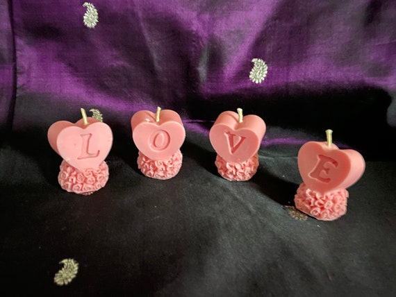 Valentine's Day Candle Set | Set of 4 Candles - Etsy