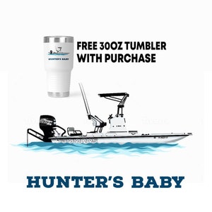 Vector Boat Drawing for Shirts, Drinkware, Can Coolers.  Perfect for Yachts, Bass Fishing, Salt Water Fishing, Pontoon Boats.