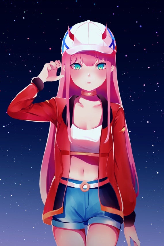 zero two darling in the franxx mini art print etsy australia