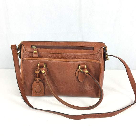 Liz Claiborne Vintage 1980s Brown Leather Structur
