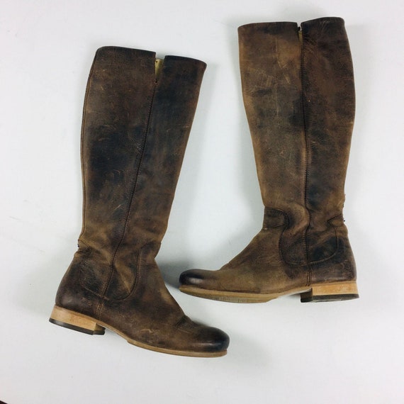 John Fluevog Brown Leather Boots Sz 8